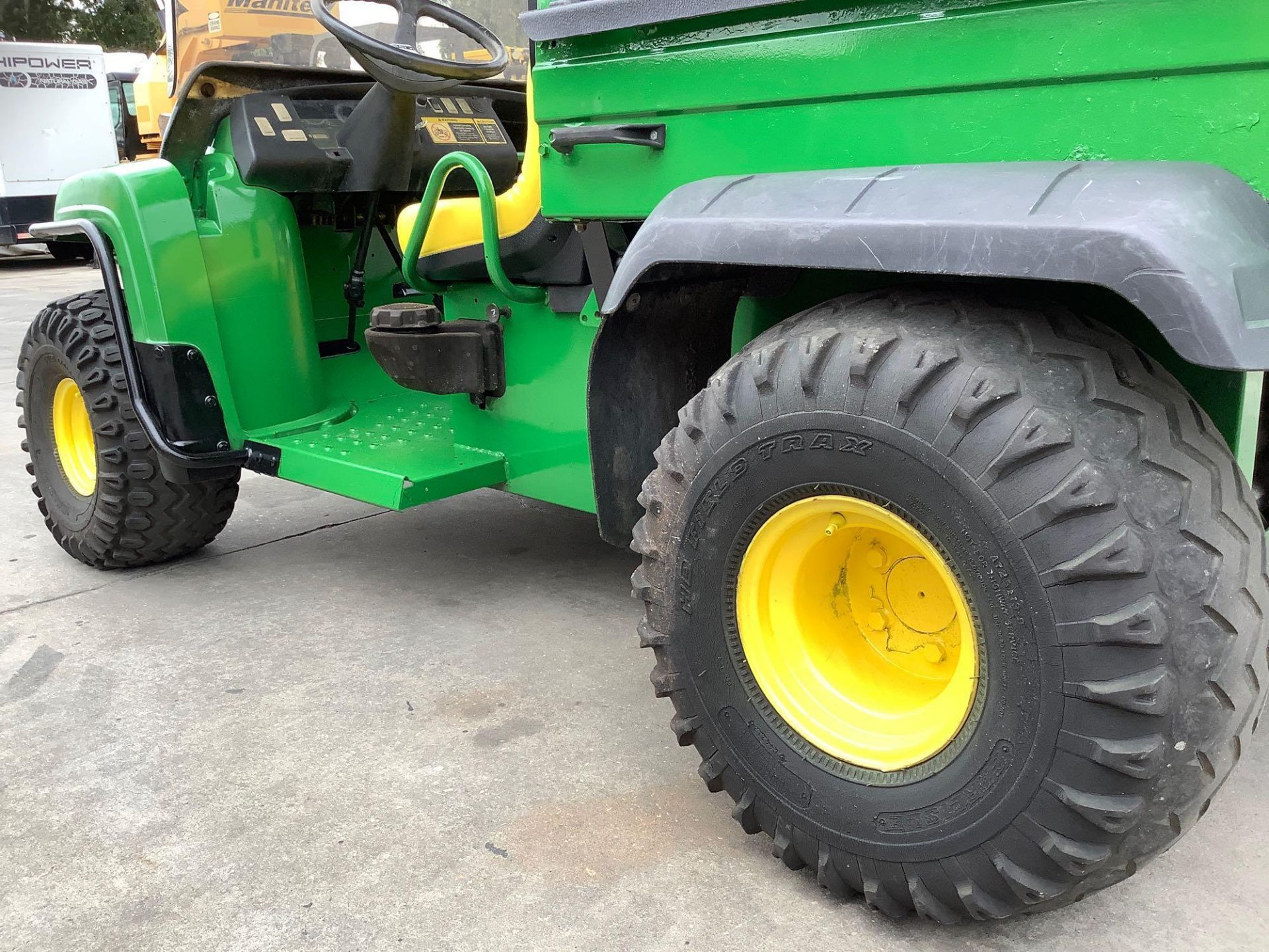 JOHN DEERE ATV, GAS POWERED, MANUAL DUMP BED, NEW SEATS & BATTERIES, RUNS AND OPERATES - Image 12 of 13