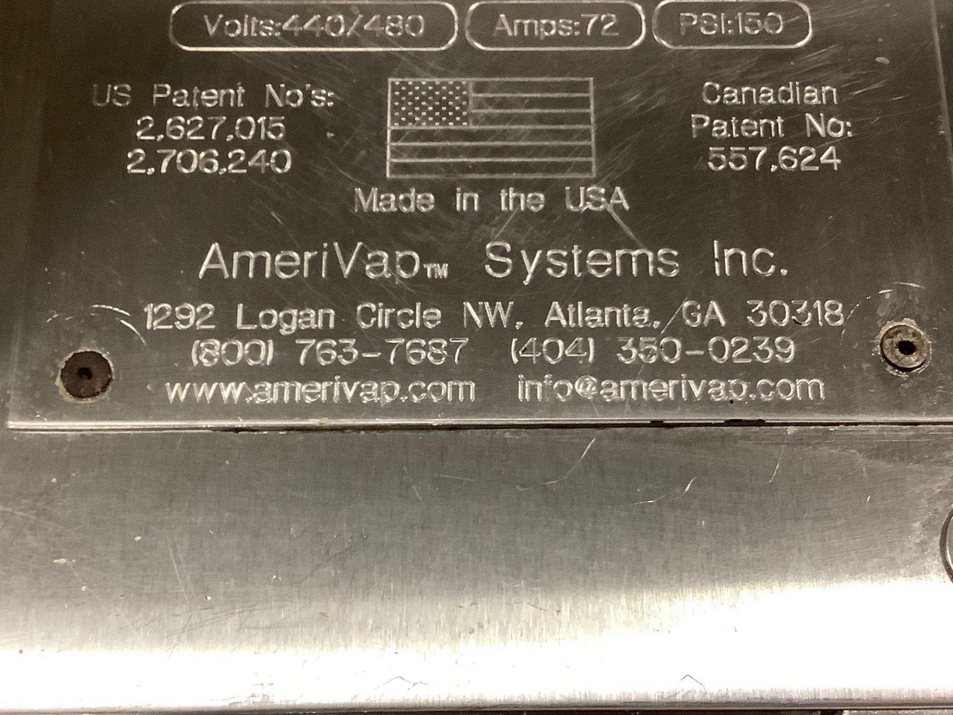 AMERIVAP X TREME STEAM GENERATOR , APPROX 440/480 VOLTS, APPROX 150 PSI, - Image 11 of 14