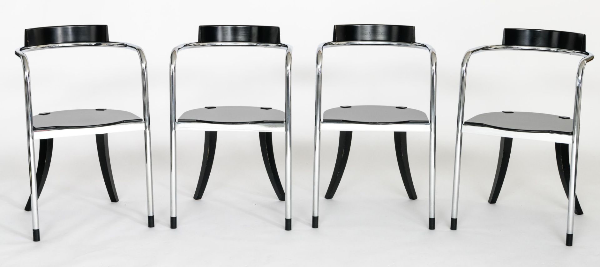 A set of twelve 'Fauno' dining chairs, design by David Palterer for Zanotta, marked Zanotta, made in - Bild 8 aus 25