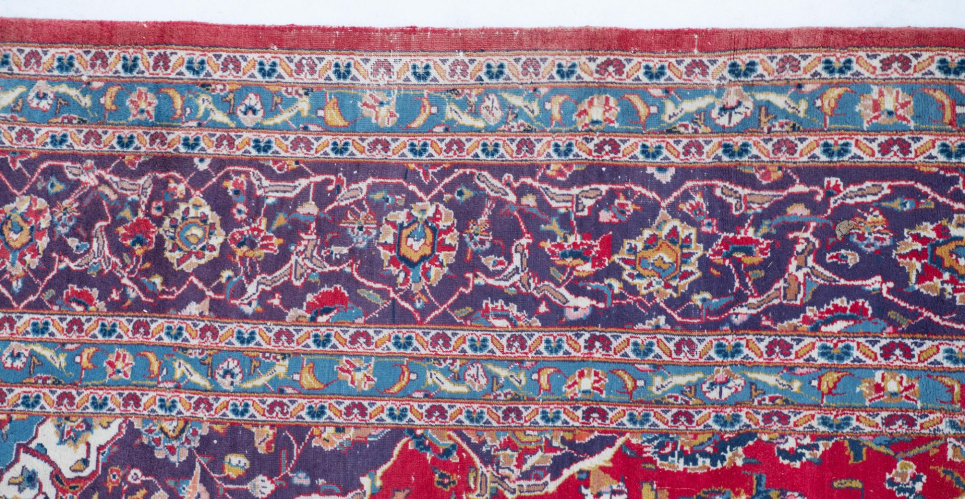 An Oriental rug, floral decorated, woollen, 295 x 380 cm - Bild 9 aus 9