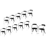 A set of twelve 'Fauno' dining chairs, design by David Palterer for Zanotta, marked Zanotta, made in