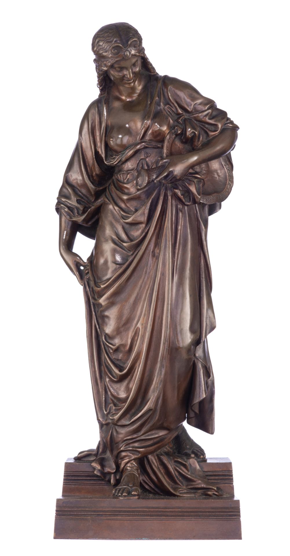 Dumaige H., Salome, patinated bronze, H 38,5 cm