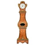 A mahogany and rosewood veneered Louis XV violin-shaped longcase clock, decorated with gilt bronze m