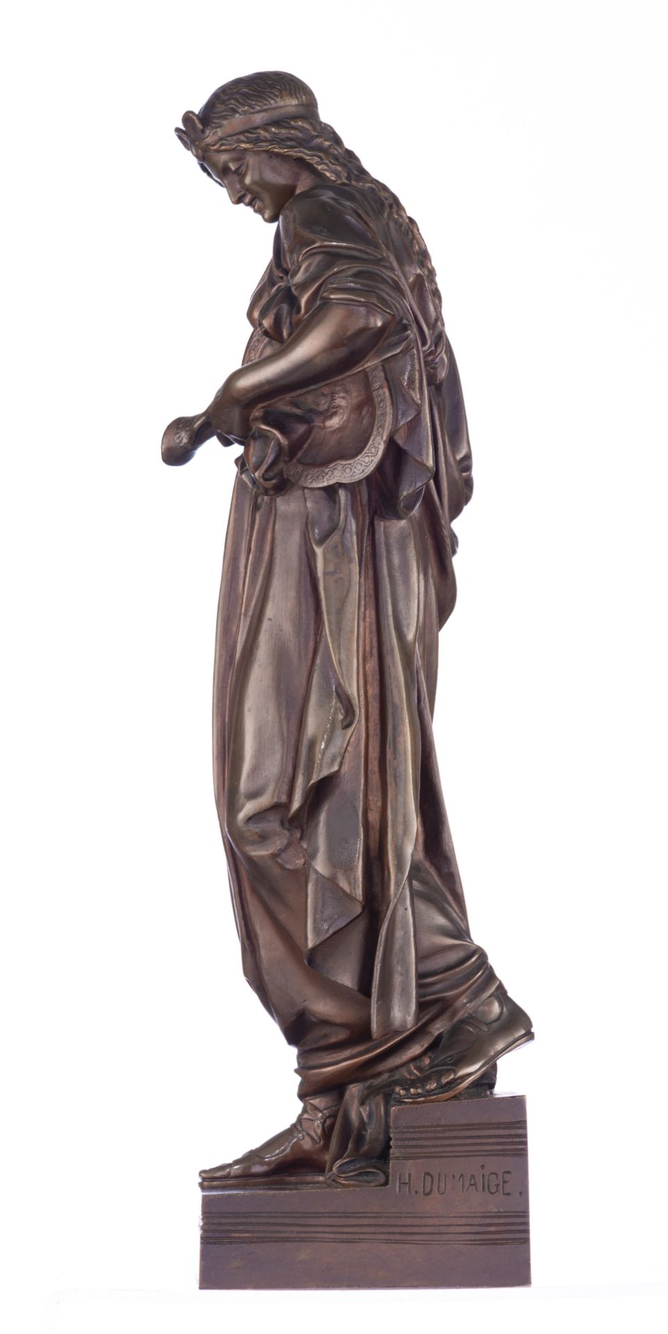 Dumaige H., Salome, patinated bronze, H 38,5 cm - Image 2 of 6