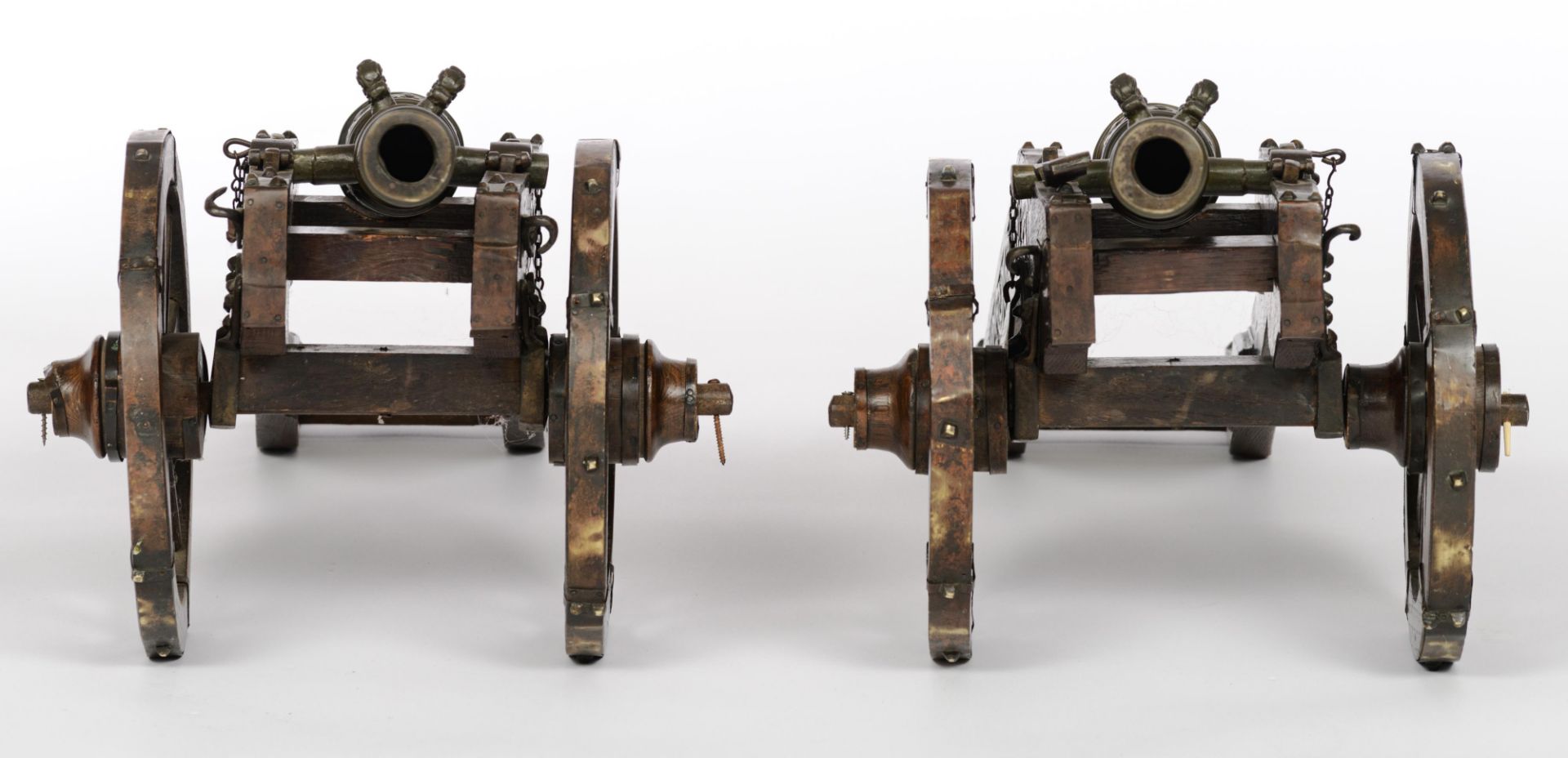 A pair of miniature bronze cannons, with the coat of arms of Dinant and inscription 'Nollet-Macret D - Bild 3 aus 7