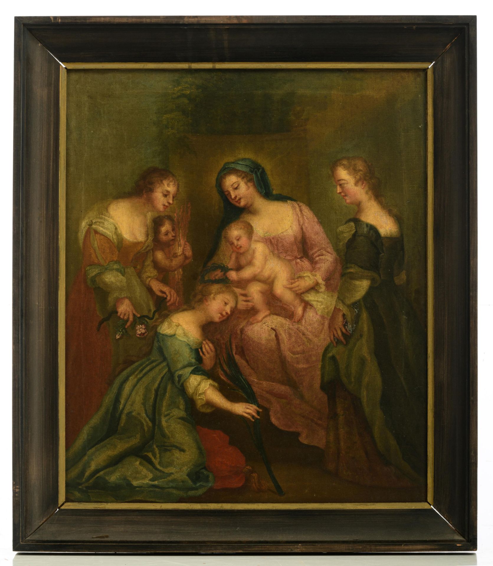 Unsigned, three religious works depicting two scenes with the Madonna holding the Holy Child (in whi - Image 10 of 20