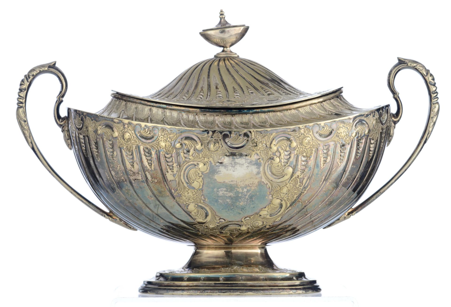 An English Neoclassical silver coffee pot with an ebony handle and knob, hallmarked Birmingham, date - Image 10 of 18