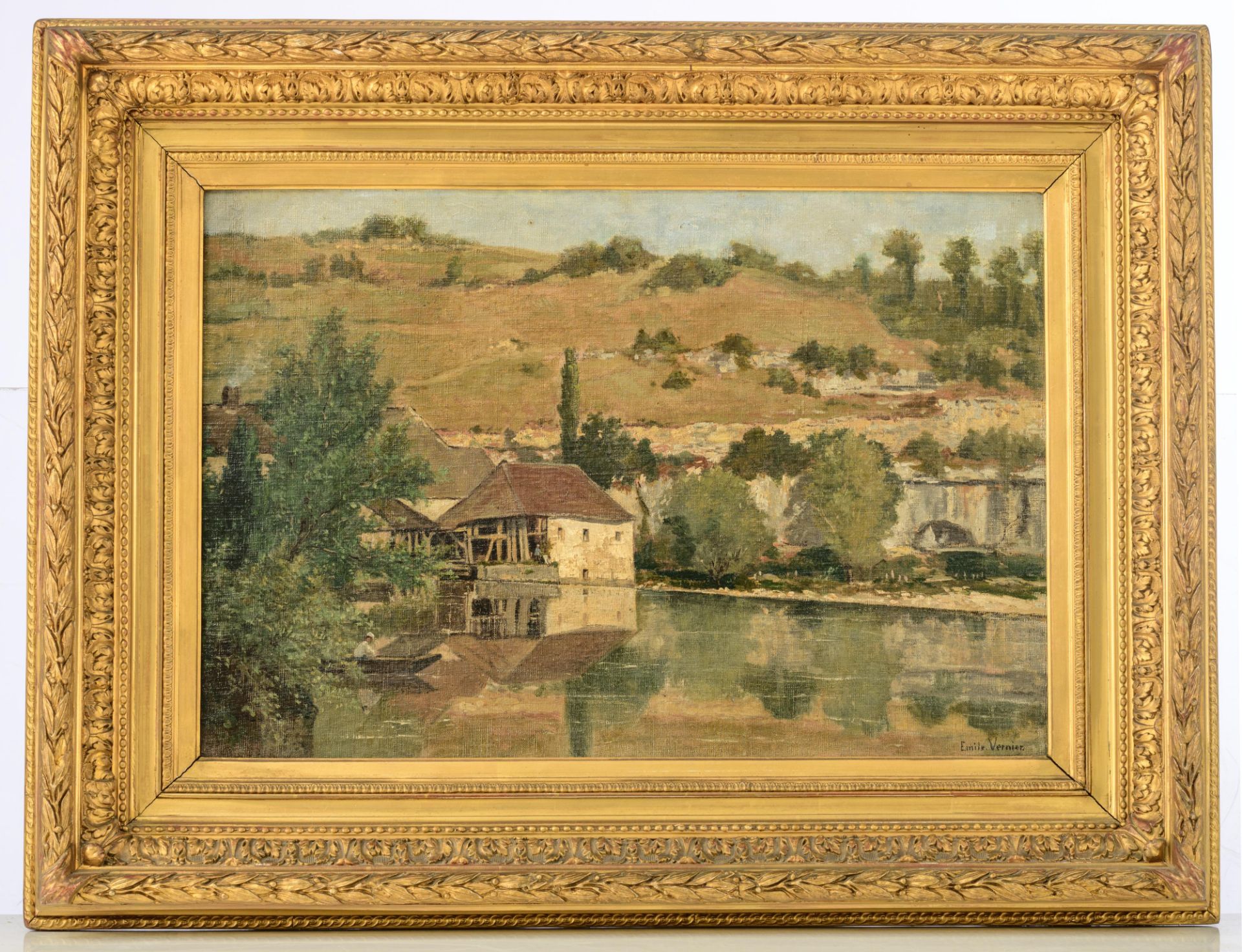 Vernier E., a Southern view near the water, oil on canvas, 38 x 55,5 cm - Bild 2 aus 7