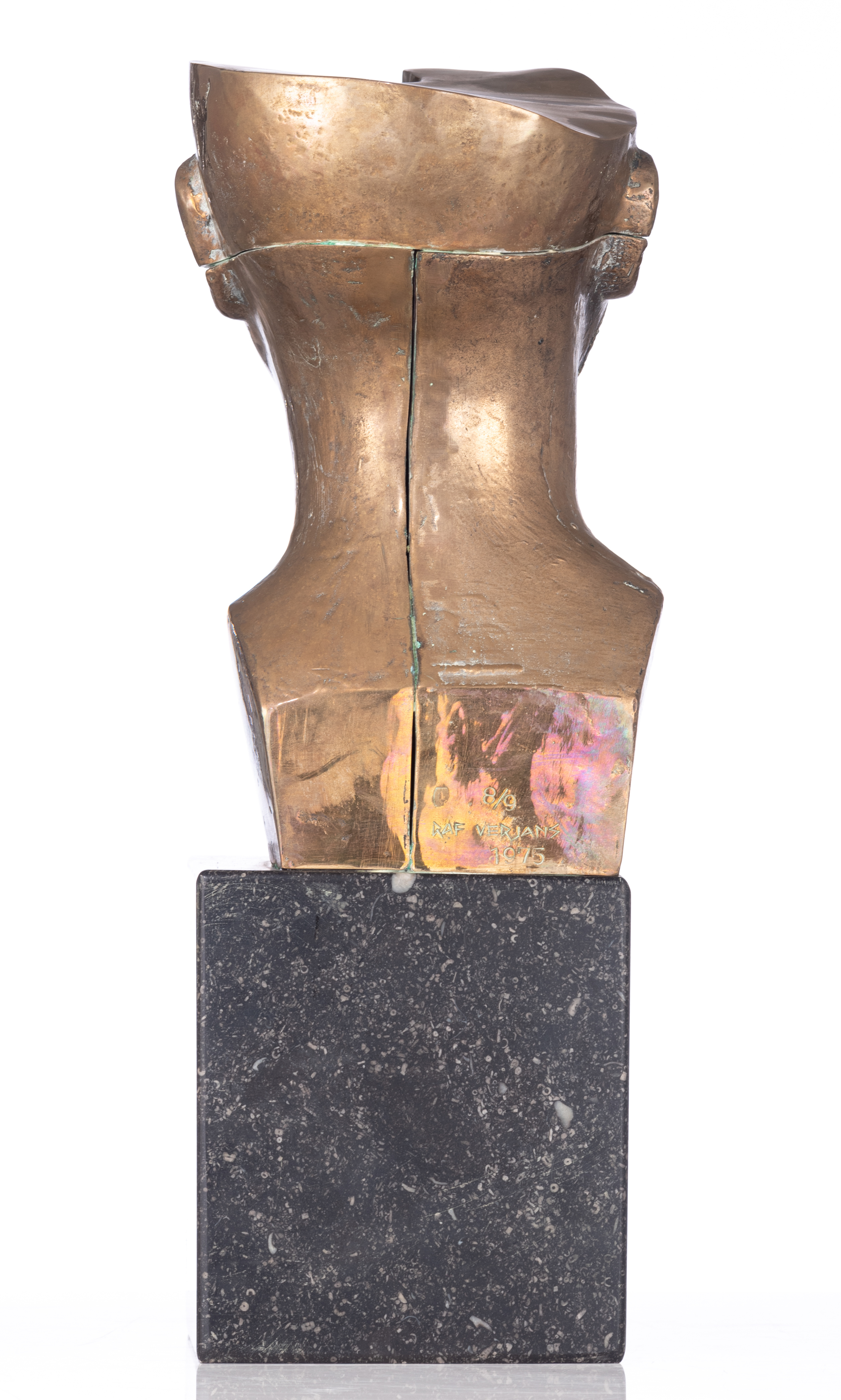 Claerhout J., untitled, patinated bronze, H 42 - W 46 cm. Added: Verjans R., untitled, dated 1975, N - Image 4 of 12