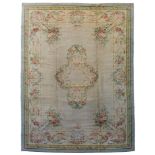 An Aubusson rug, floral decorated, wool, 302 x 397 cm
