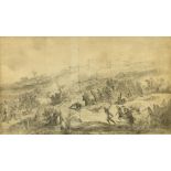 Bellang‚ A., 'Combat de Montebello', pencil and ink on paper, 30 x 52 cm