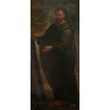 No visible signature, Simon the Zealot, 17thC, oil on canvas, 101 x 219 cm , Provenance: the former