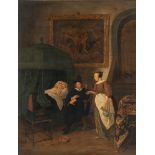 No visible signature, a genre painting in the manner of Eglon Hendrick van der Neer (the Dutch golde