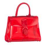 A vinyl Delvaux Brillant Chaperon Rouge MM handbag, H 22 - W 29 - D 14,5 cm