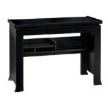 A black lacquered writing desk by Emiel Veranneman, in the manner of the Osaka design, H 87 - W 115