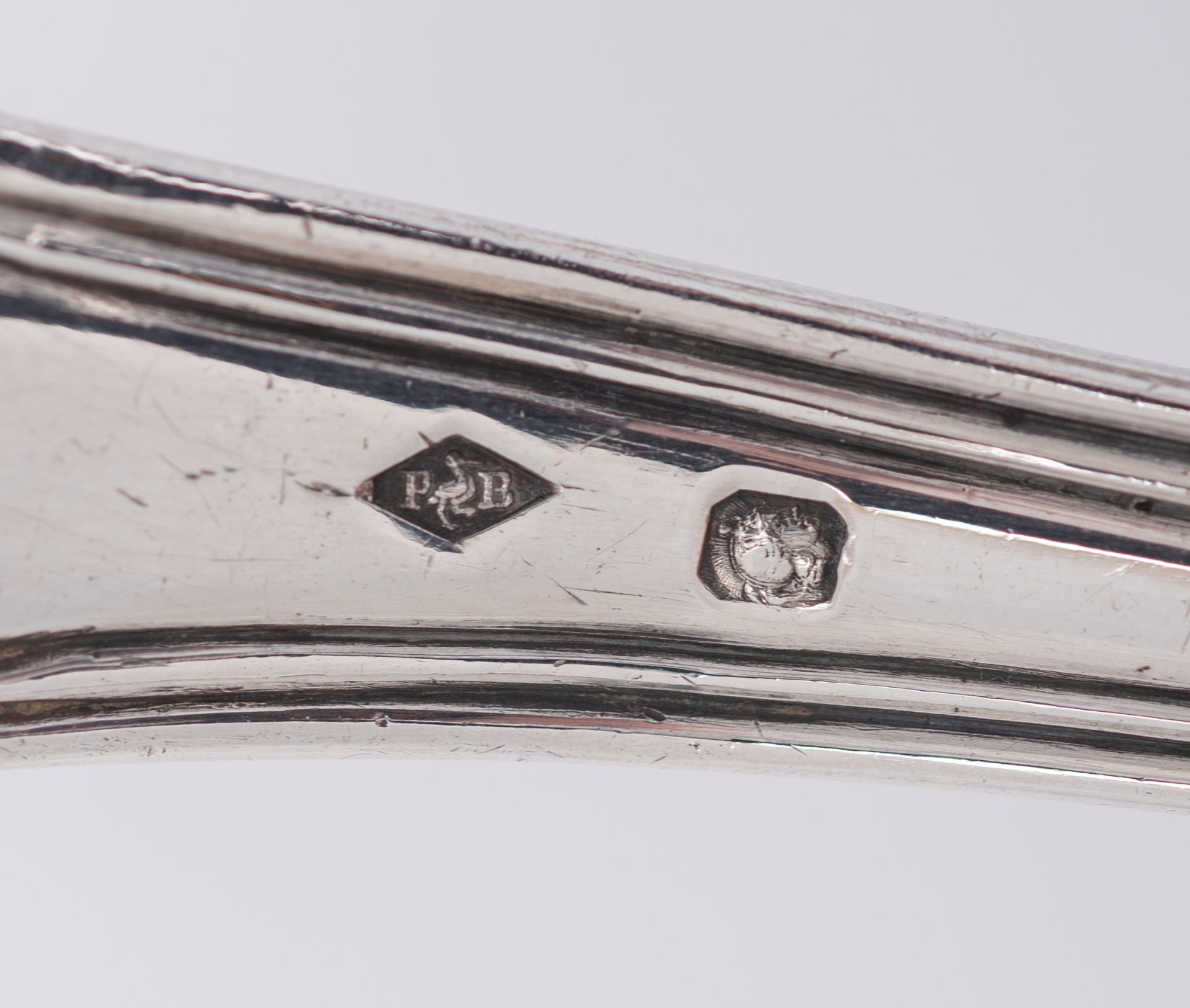 Two Paris hallmarked sugar sifter ladles, one with maker's mark of Philippe Berthiez (ca. 1840, weig - Image 19 of 21