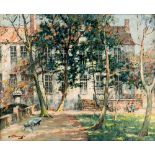 Verbrugghe Ch., 'Jardin de Gruuthuse … Bruges, le matin', oil on canvas, 50 x 61 cm