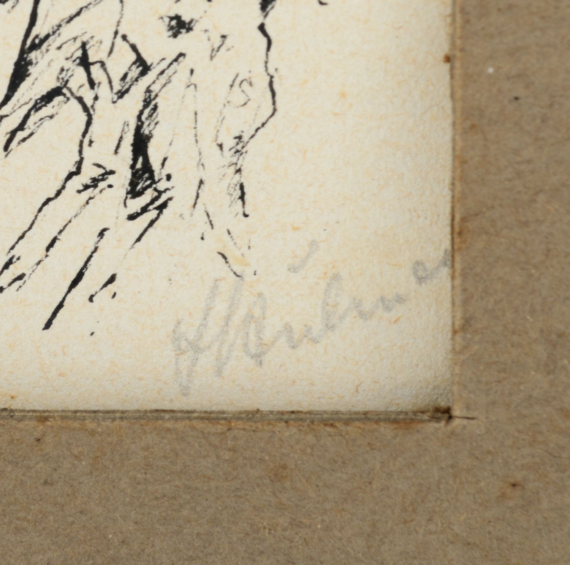 Indistinctly signed (Fritz Herlinnen?), a collection of German expressionist drawings, pencil, charc - Bild 7 aus 10