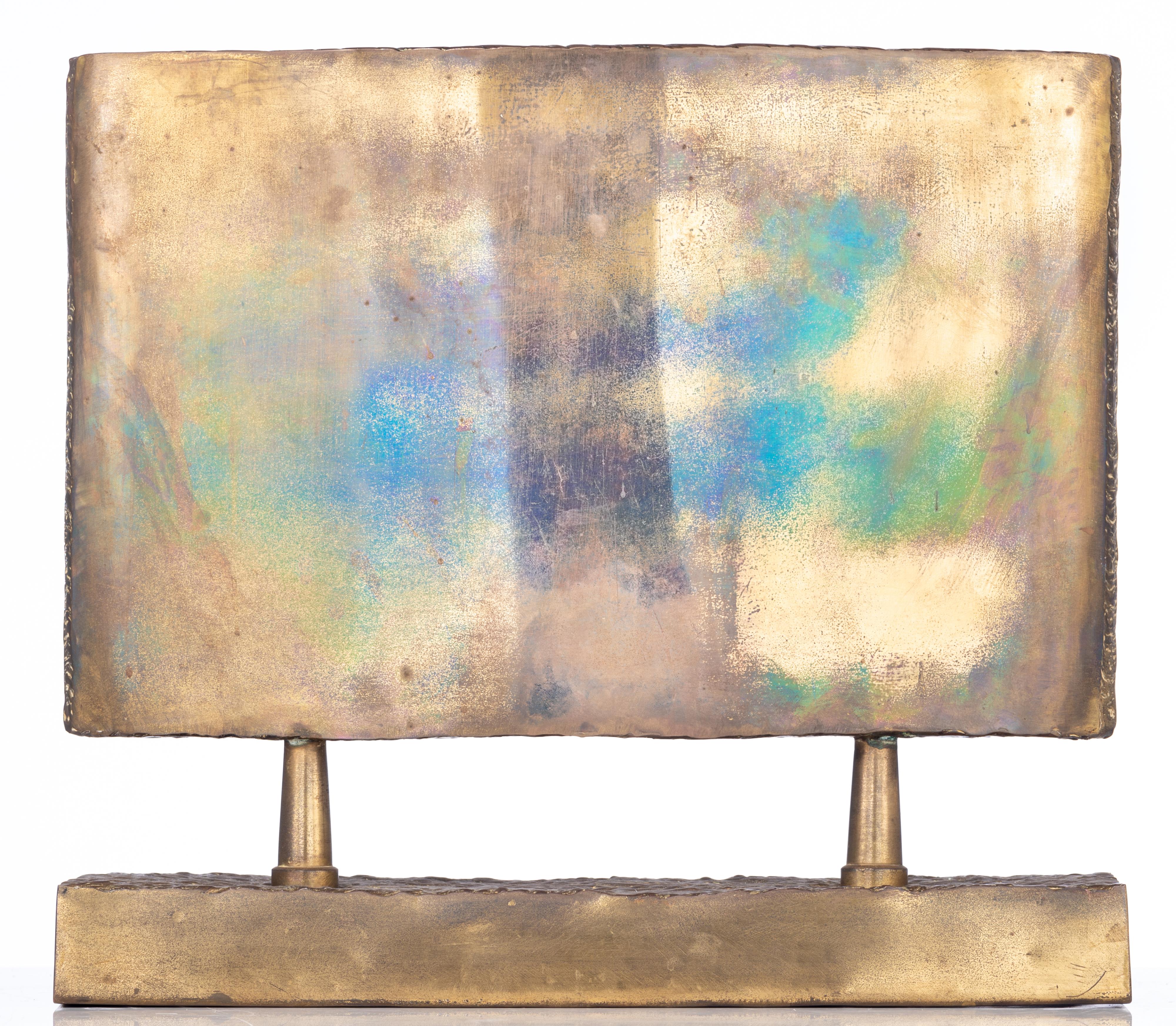 Claerhout J., untitled, patinated bronze, H 42 - W 46 cm. Added: Verjans R., untitled, dated 1975, N - Image 9 of 12