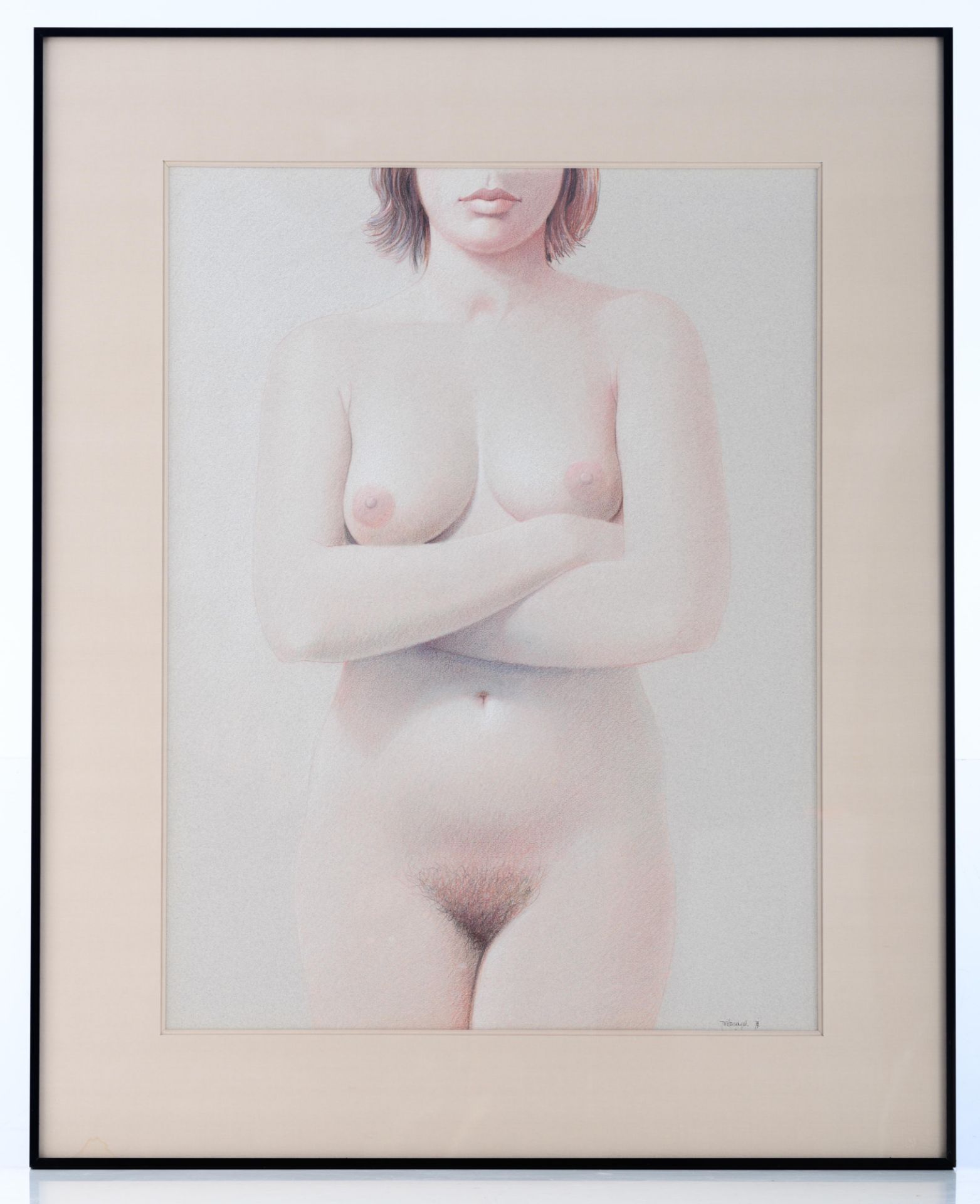 Wittevrongel R., two female nudes, dated (19)79, pastel on paper, 48 x 64 - 54 x 71 cm, Is possibly - Image 4 of 9