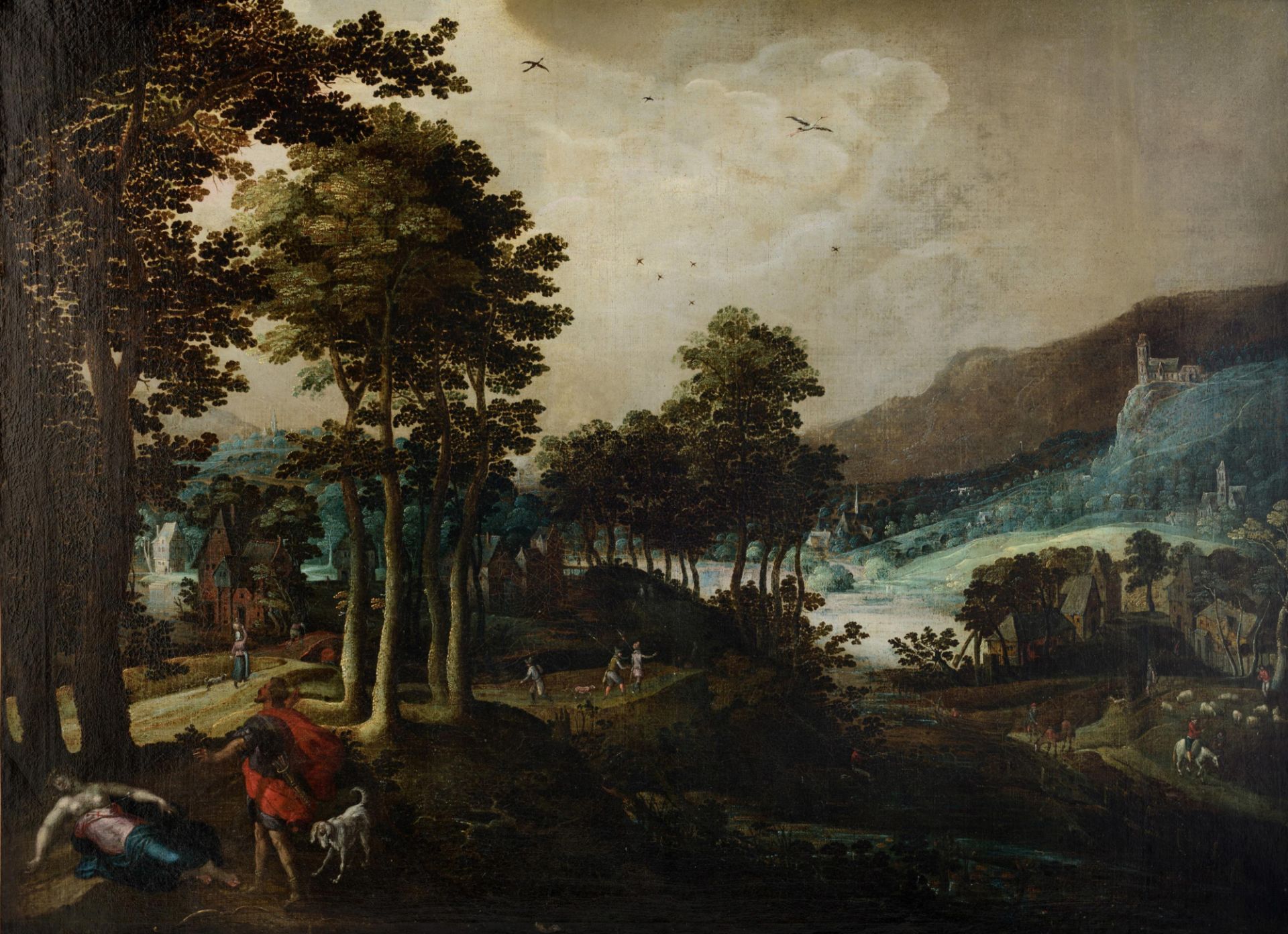 No visible signature, Cephalus and Procris in a landscape, the Southern Netherlands, late 16thC - ea