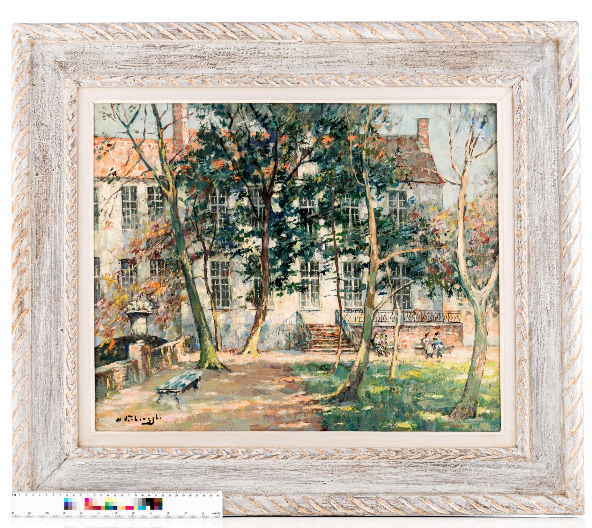 Verbrugghe Ch., 'Jardin de Gruuthuse … Bruges, le matin', oil on canvas, 50 x 61 cm - Bild 6 aus 6