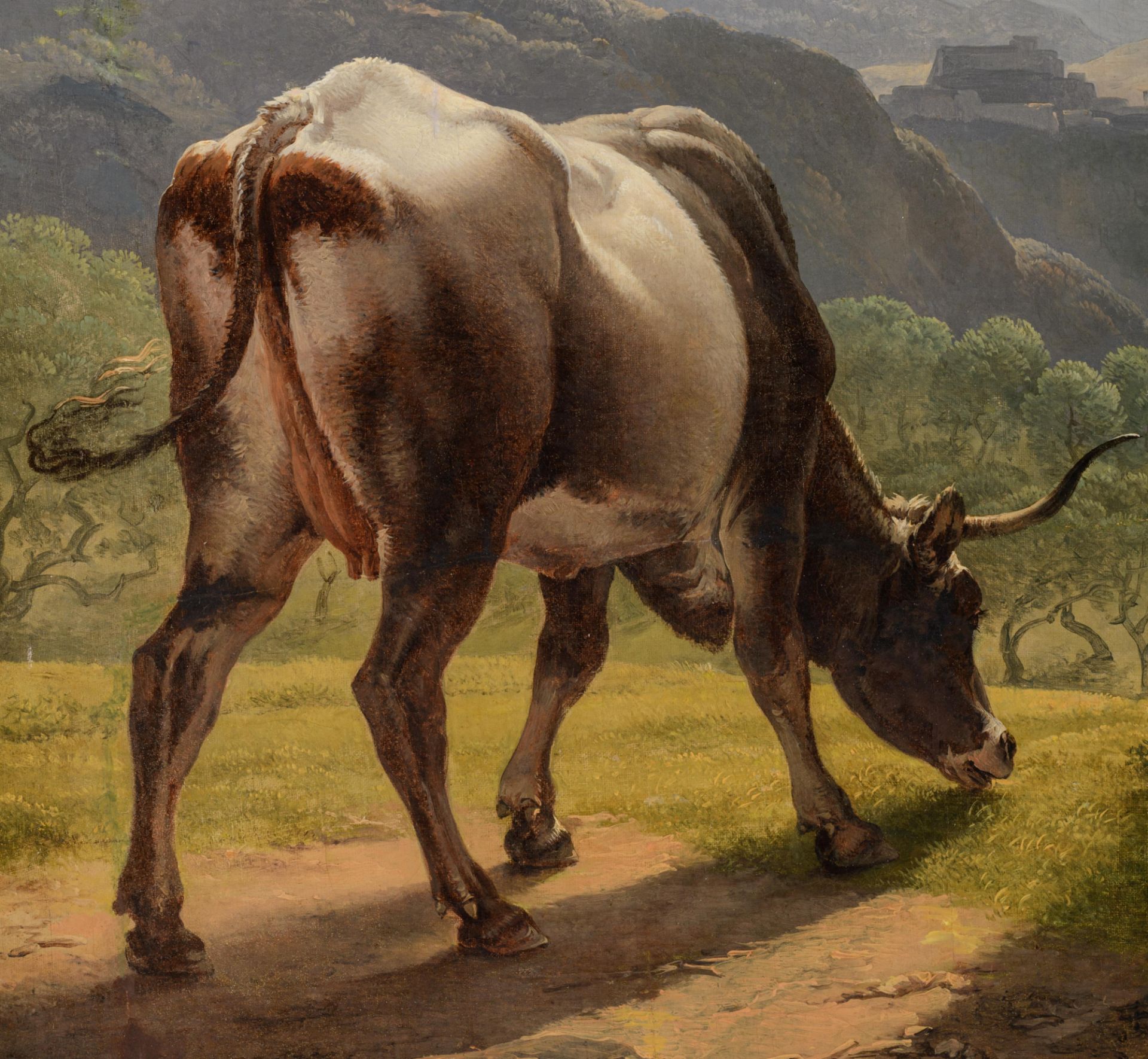 Voogd H., the grazing cow, dated 1817, oil on canvas, 48 x 61 cm