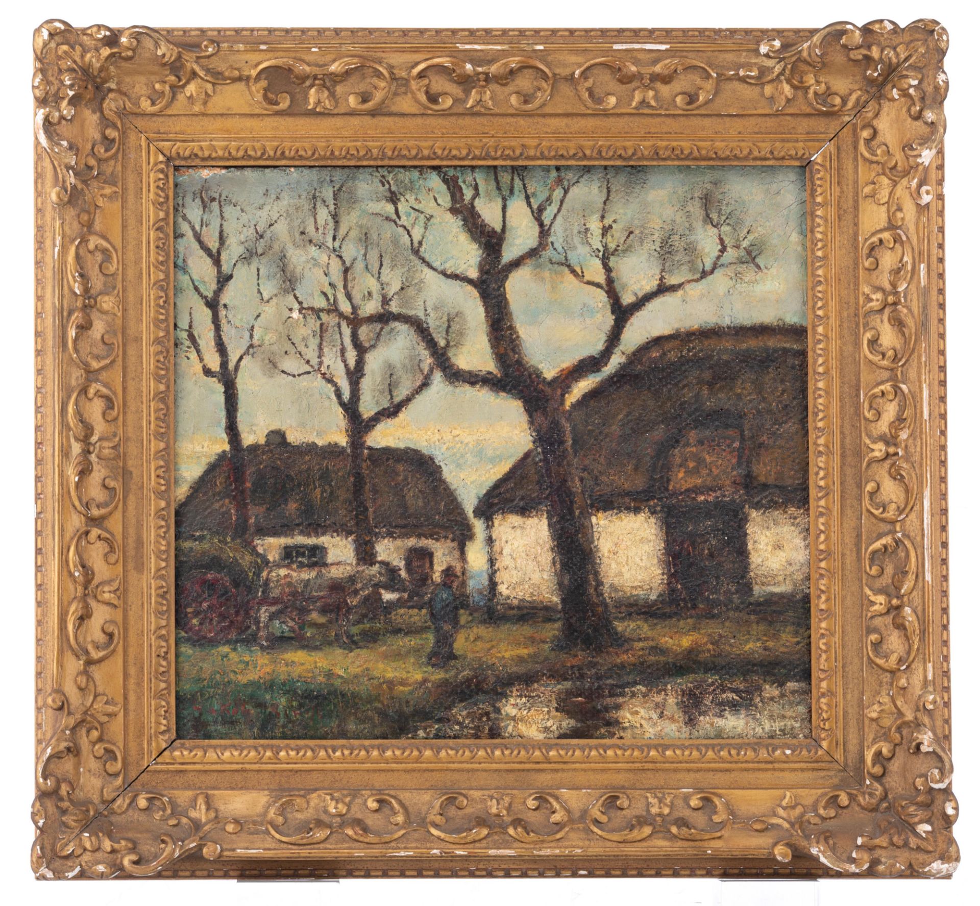 Smits J., a farm in the Flemish Campine, oil on canvas, 47,5 x 52 cm - Image 2 of 8