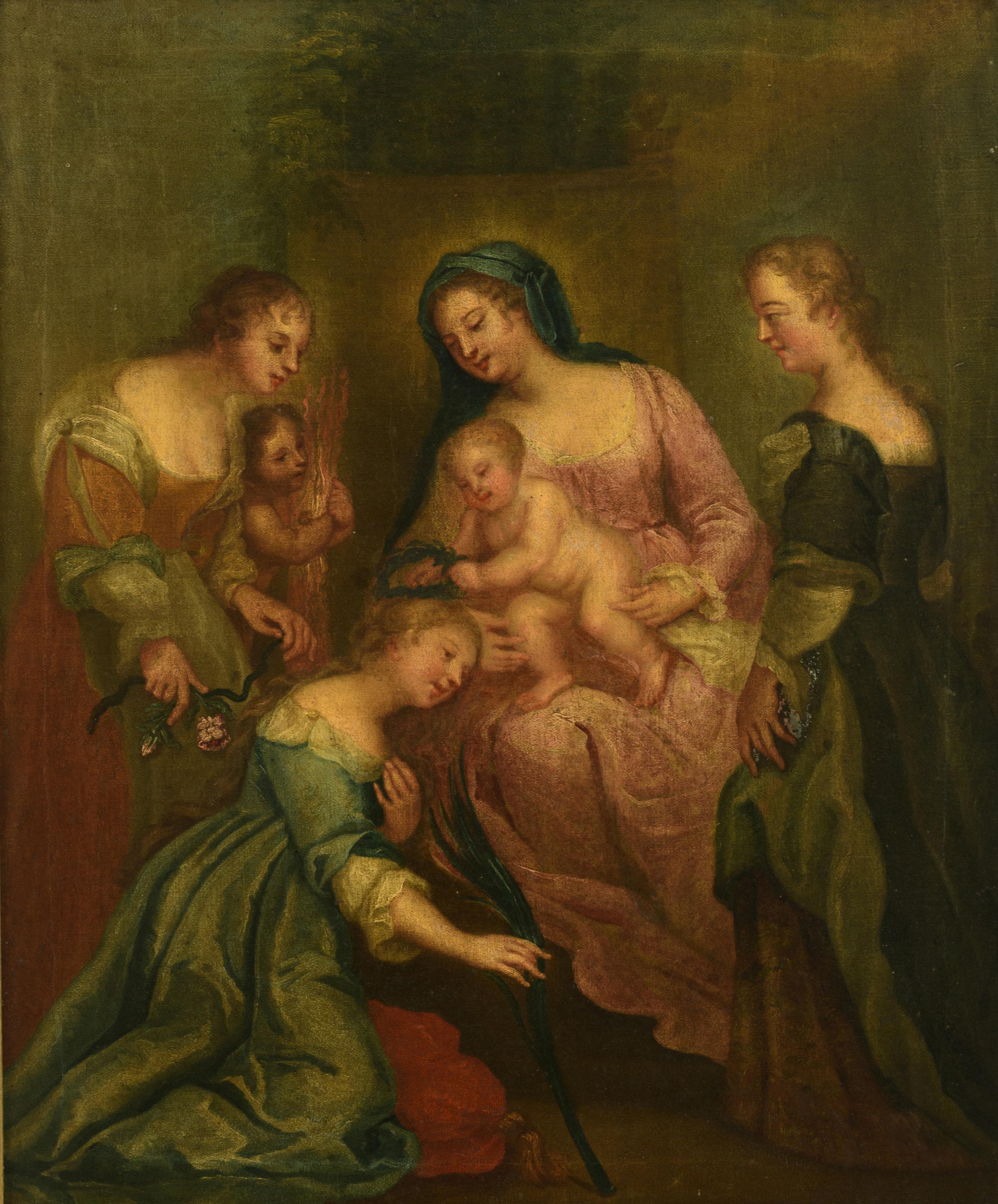 Unsigned, three religious works depicting two scenes with the Madonna holding the Holy Child (in whi - Image 11 of 20