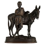 Dubucand A., 'L'ƒnier du Caire', patinated bronze, H 34 cm