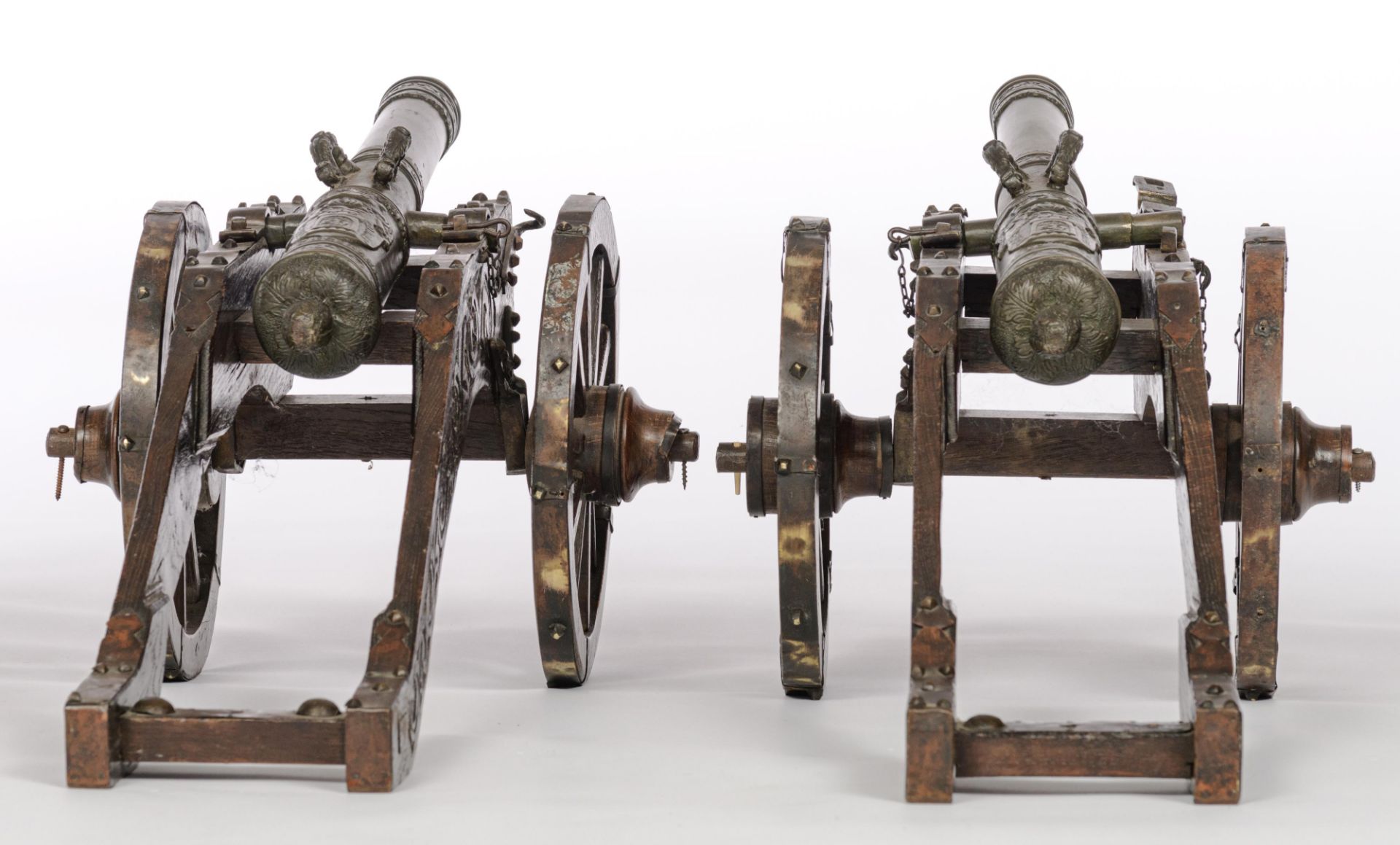 A pair of miniature bronze cannons, with the coat of arms of Dinant and inscription 'Nollet-Macret D - Bild 5 aus 7