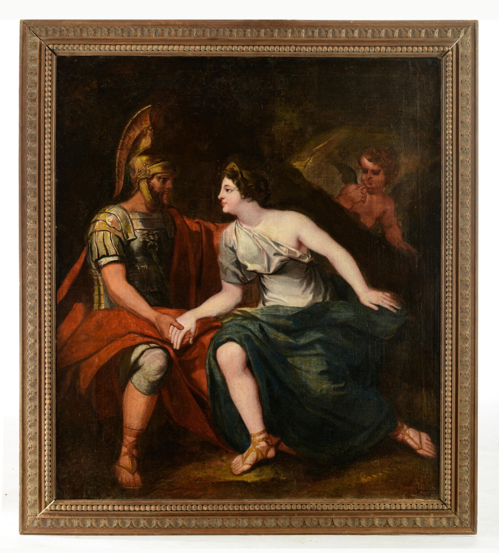 No visible signature,ÿHector's farewell to Andromache, late 18thC / early 19thC, oil on canvas, 100 - Bild 2 aus 6