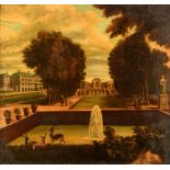 No visible signature (attributed to Theodore Wijck), 'Pavillon de la chasse Louis XIV', 18thC, oil o