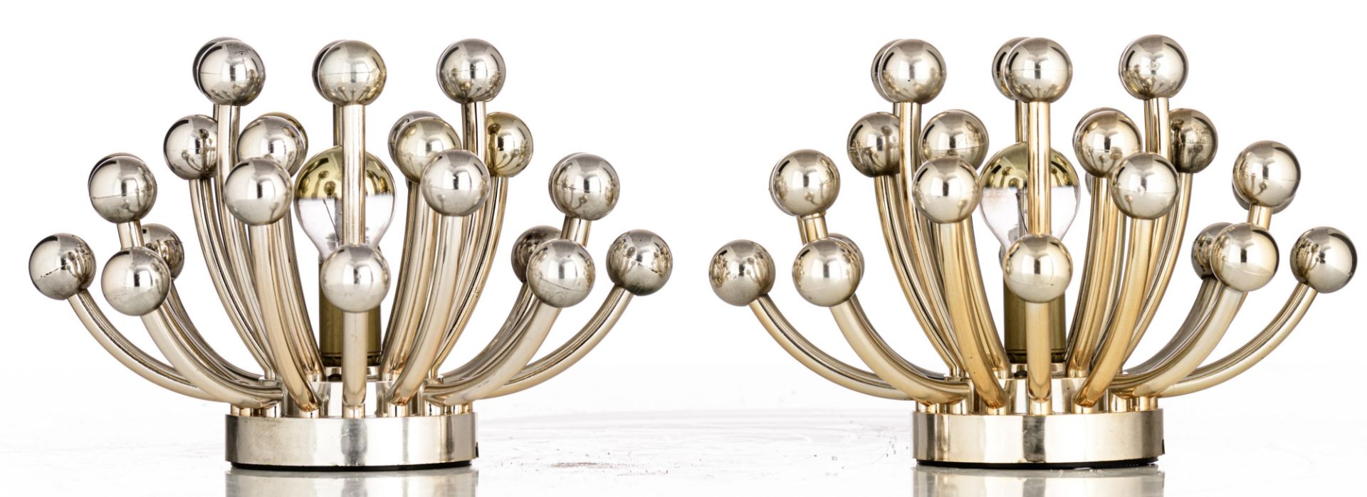 A pair of Pistillino wall or ceiling lights, Studio Tetrarch for Valenti & Co., Italy, chrome plated - Bild 4 aus 6