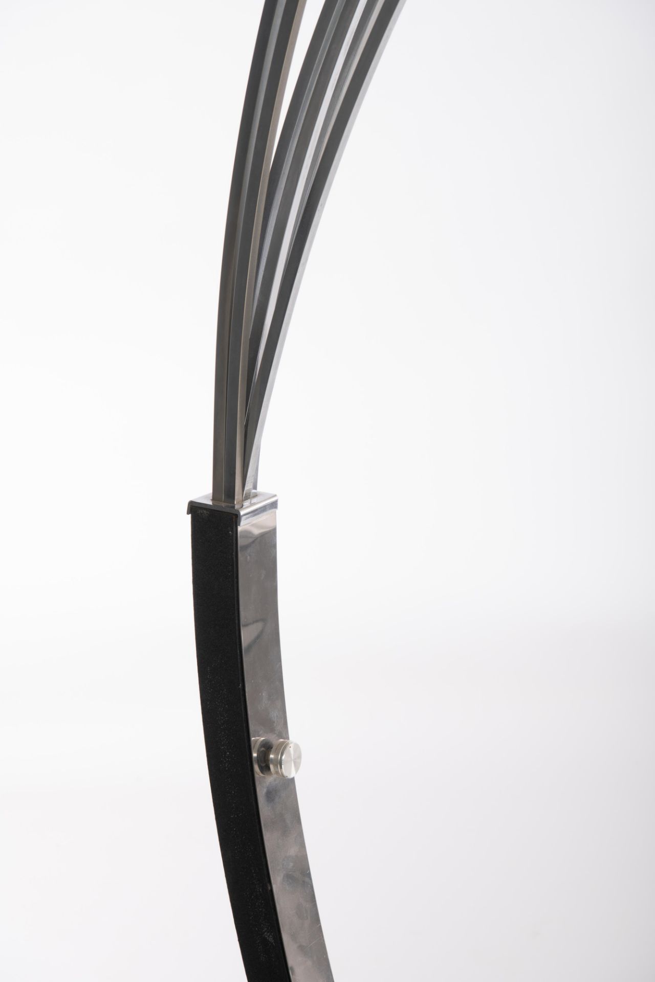 A large vintage chromed arc floor lamp with six overhanging arms, H 210 cm - Image 9 of 9