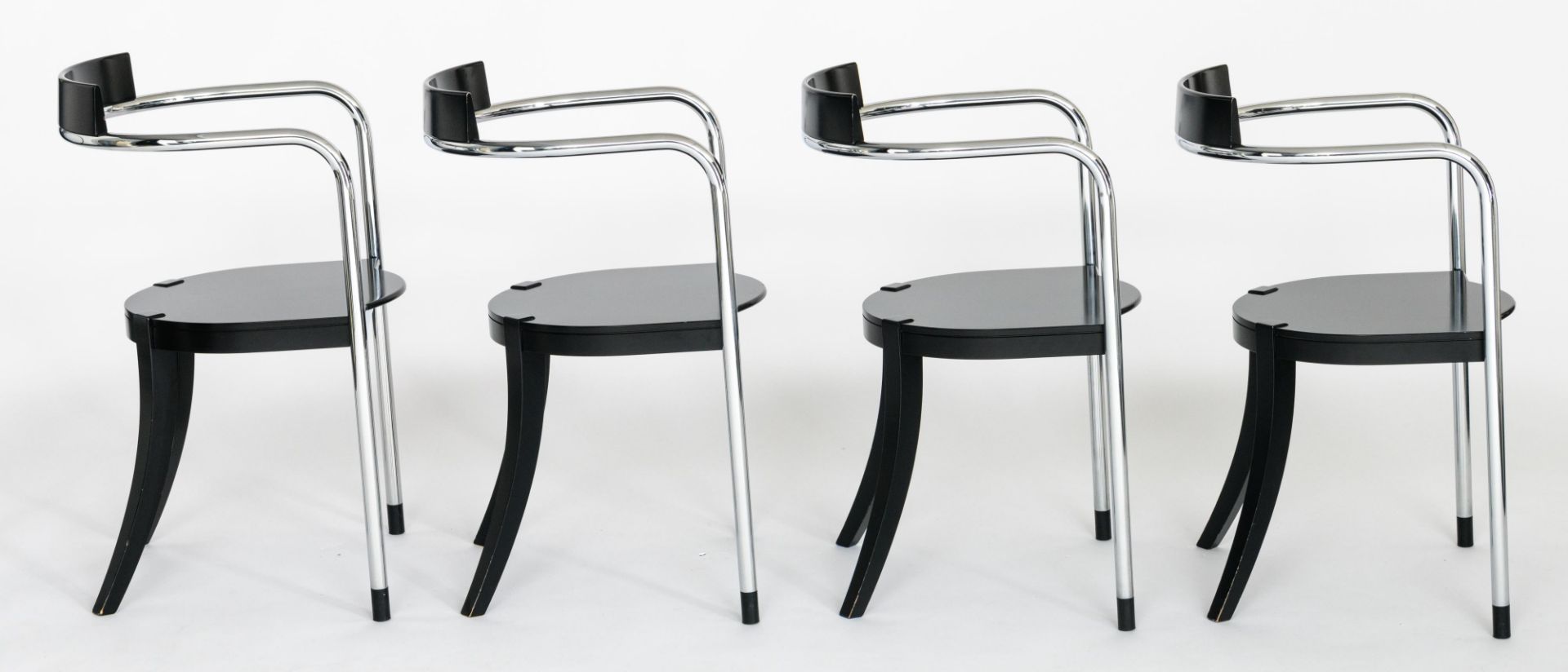 A set of twelve 'Fauno' dining chairs, design by David Palterer for Zanotta, marked Zanotta, made in - Bild 11 aus 25