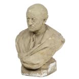 Lagae J., the bust of priest Guido Gezelle, patinated plaster, H 85 cm