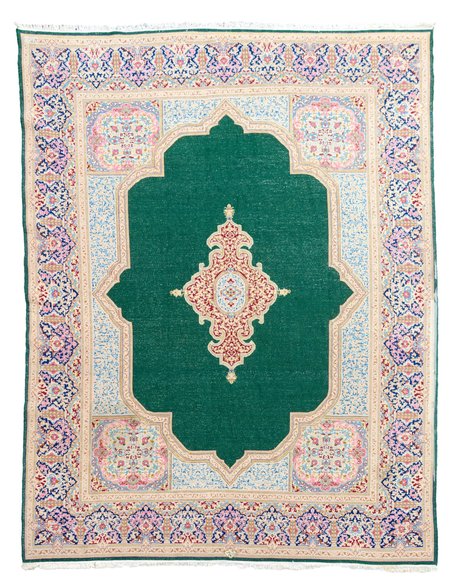 An Oriental woollen rug, decorated with stylized motifs, 300 x 388 cm - Bild 2 aus 5