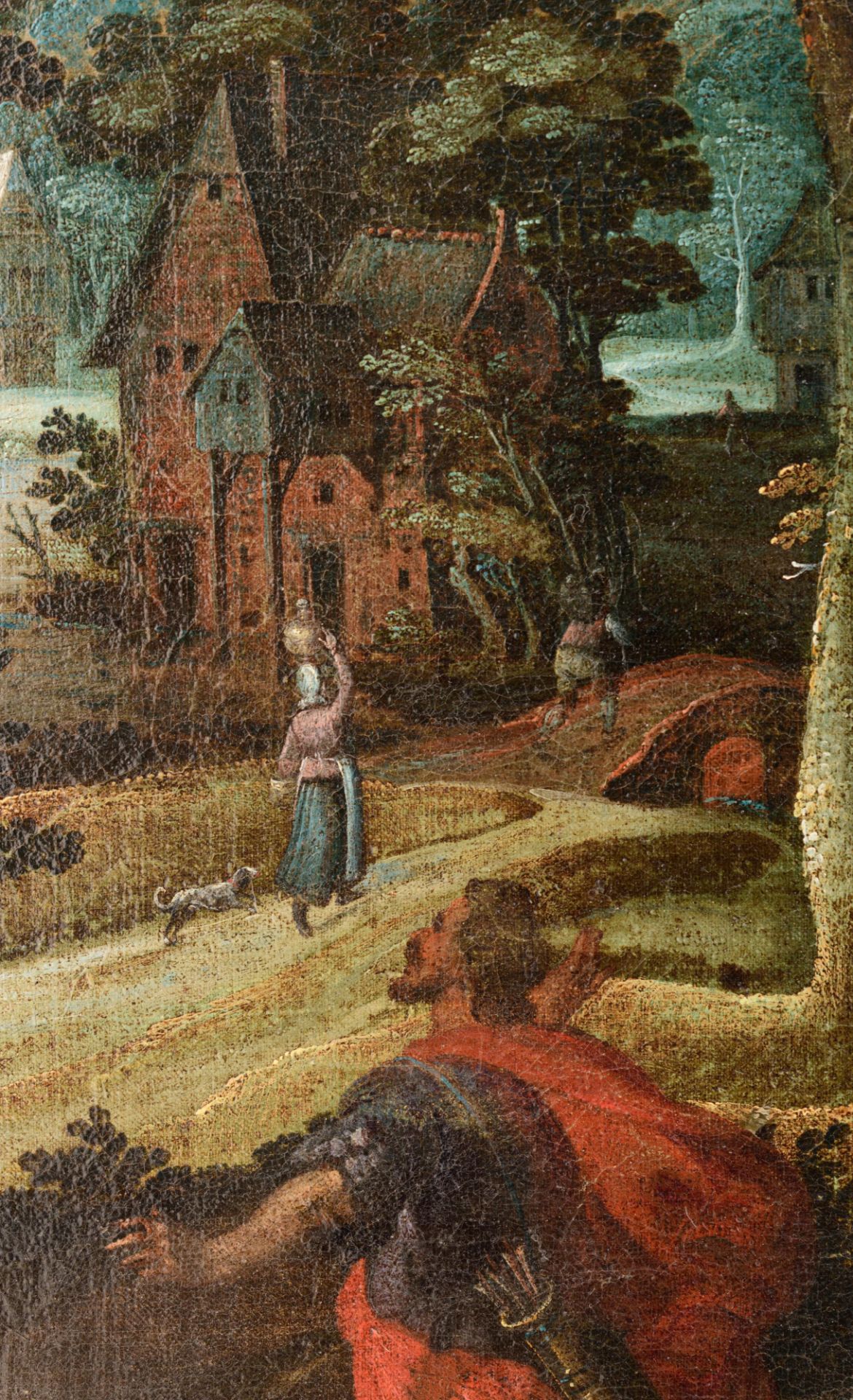No visible signature, Cephalus and Procris in a landscape, the Southern Netherlands, late 16thC - ea - Image 7 of 11