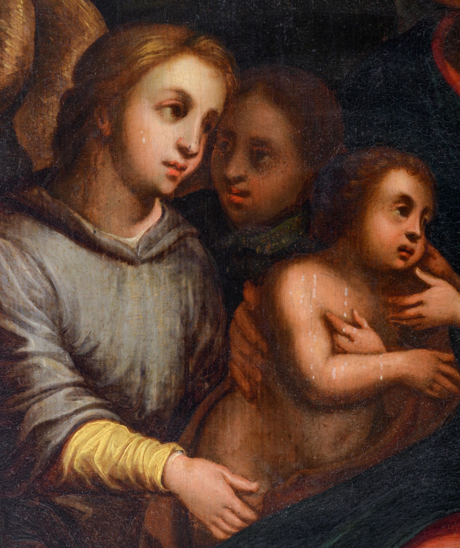 Unsigned, three religious works depicting two scenes with the Madonna holding the Holy Child (in whi - Image 8 of 20