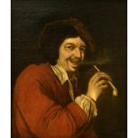 No visible signature (after Petrus Staverenus), the pipe smoker, 17thC, oil on canvas, 61 x 71 cm