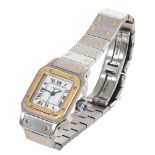 A Cartier Santos Galbee 18ct ladies yellow gold and stainless steel automatic watch
