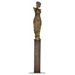 Vanlerberghe A., a standing woman, with a casting mark of 'Art Casting Belgium', patinated bronze on