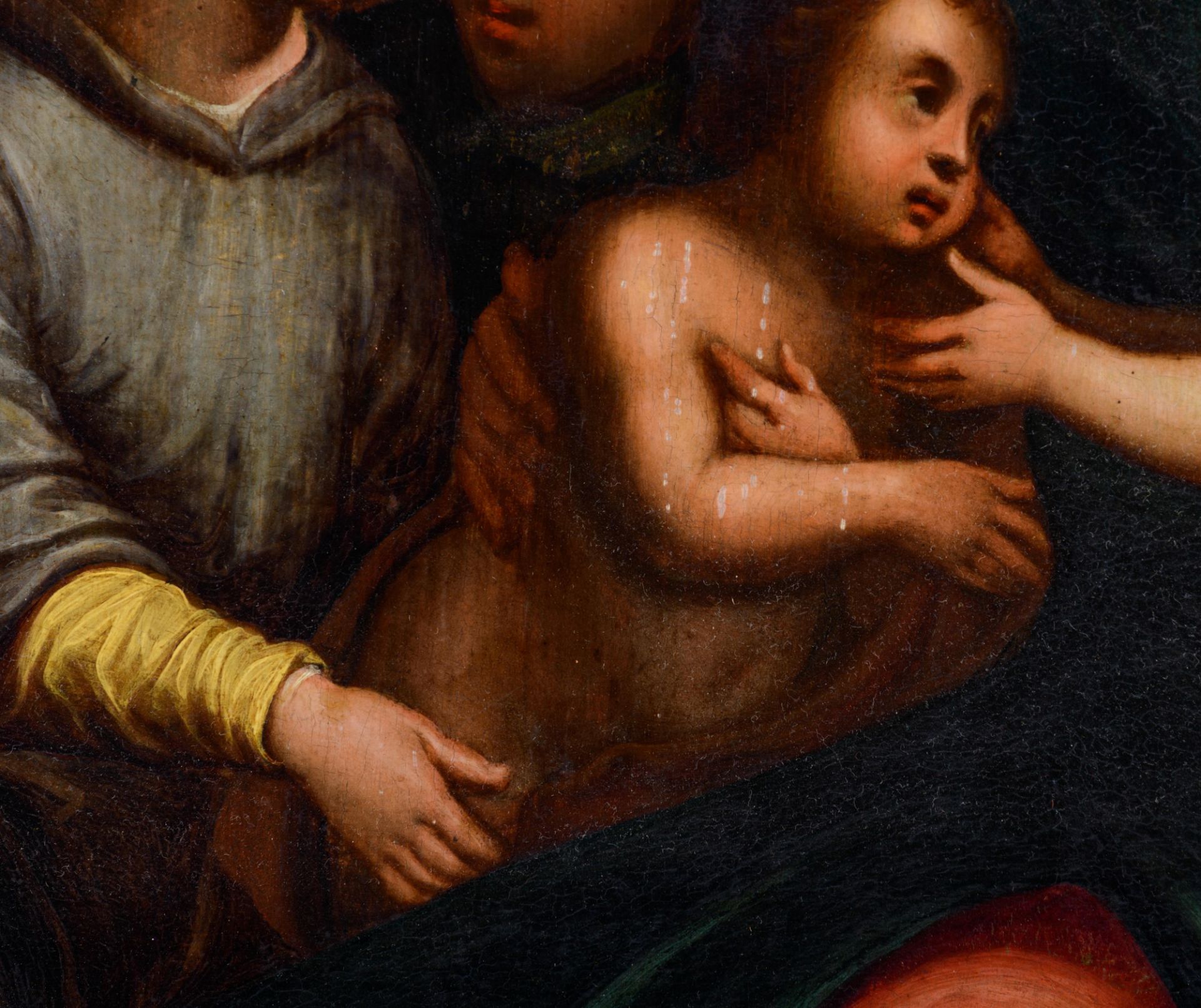 Unsigned, three religious works depicting two scenes with the Madonna holding the Holy Child (in whi - Image 7 of 20