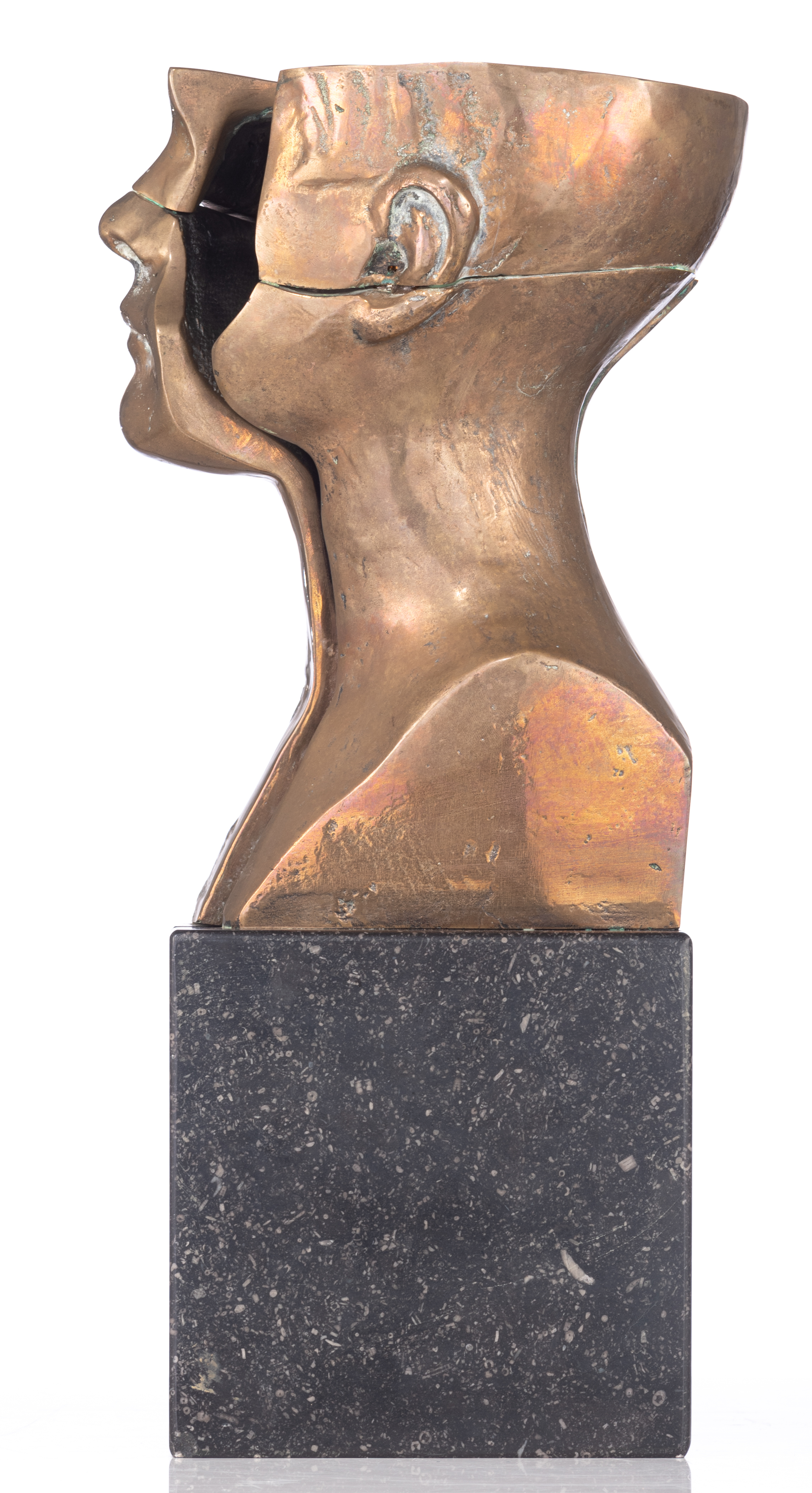 Claerhout J., untitled, patinated bronze, H 42 - W 46 cm. Added: Verjans R., untitled, dated 1975, N - Image 3 of 12