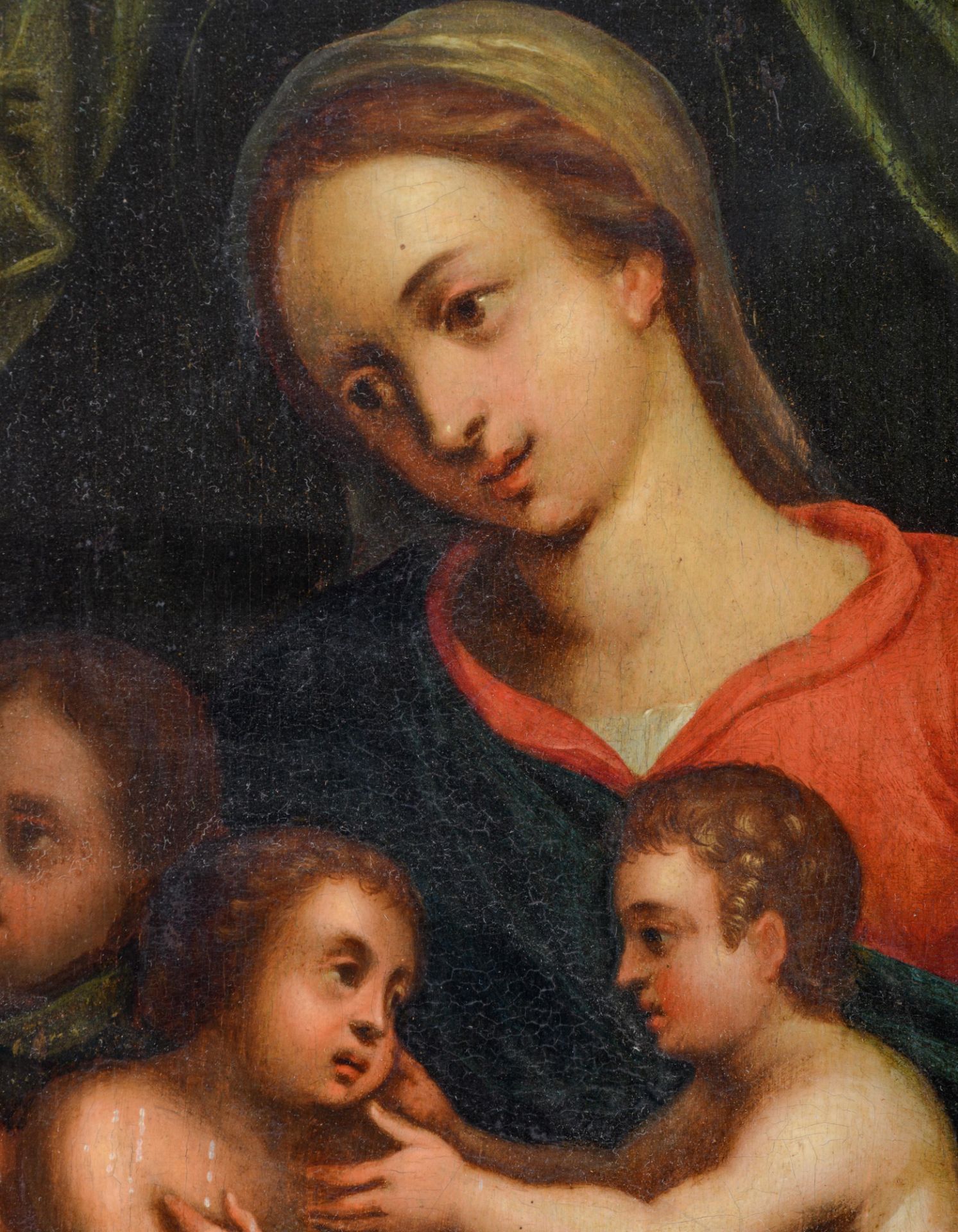 Unsigned, three religious works depicting two scenes with the Madonna holding the Holy Child (in whi - Image 9 of 20