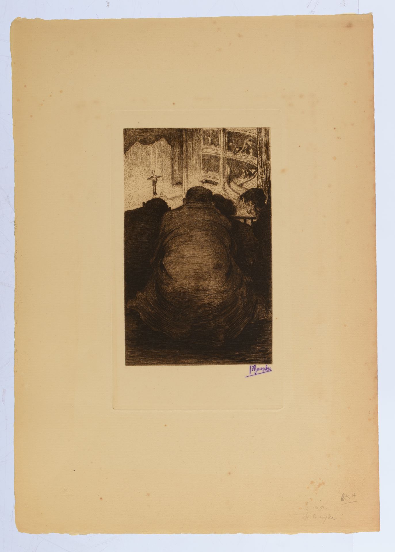 A collection of five signed etchings by Jules De Bruycker, consiting of: 'Le Rapi‚ceur', Nø 12/45, 3 - Image 11 of 14