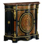 A Napoleon III 'meuble d'appui' in ebonised wood, with Boulle marquetry, gilt bronze mounts and a ro