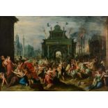 Attributed To Frans Francken The Younger (Signed to the lower right corner 'Frans...F[Ecit]'),