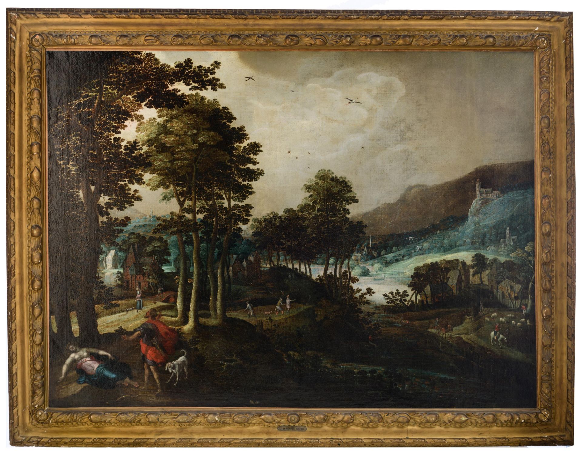 No visible signature, Cephalus and Procris in a landscape, the Southern Netherlands, late 16thC - ea - Image 2 of 11